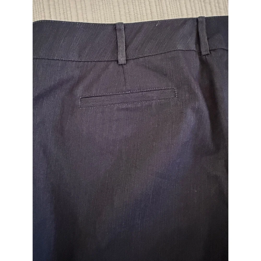 New York &‎ Company 7th Avenue Signature Fit Crop Pant Straight Leg Navy Blue 18
